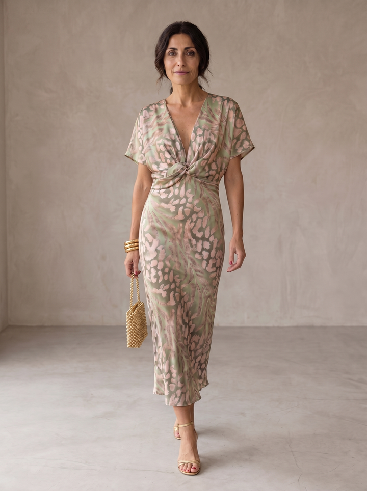 Antonella Graceful Dress Crafted from Lightweight, Flowing Fabric