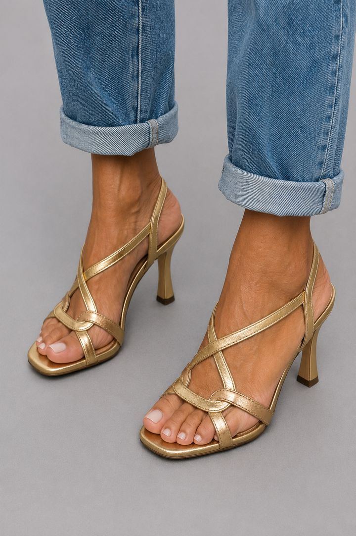 Elisabetta Summer Charm Golden Sandals