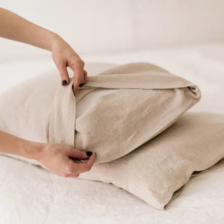Ravello natural linen pillow cover