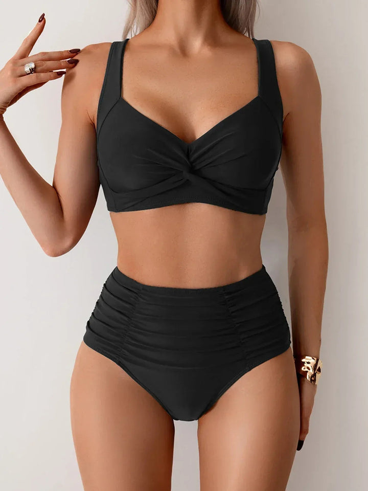 Sofia High-Waisted Shaping Bikini - Black