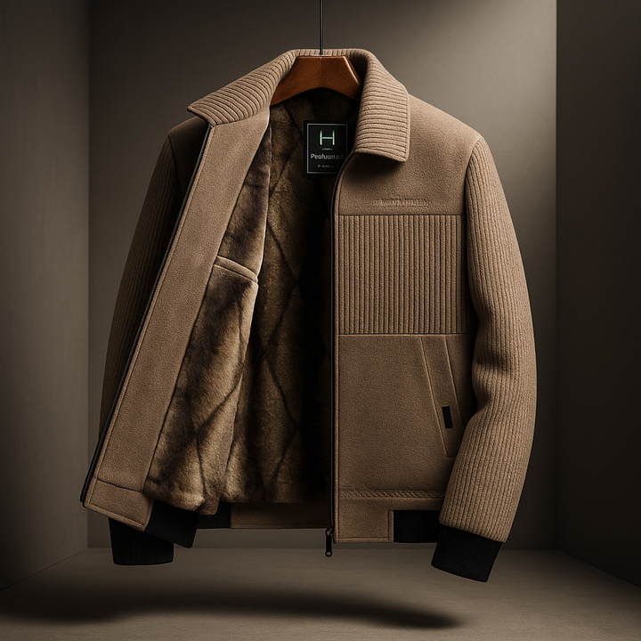 The Heritage Shearling Bomber Jacket in Khaki