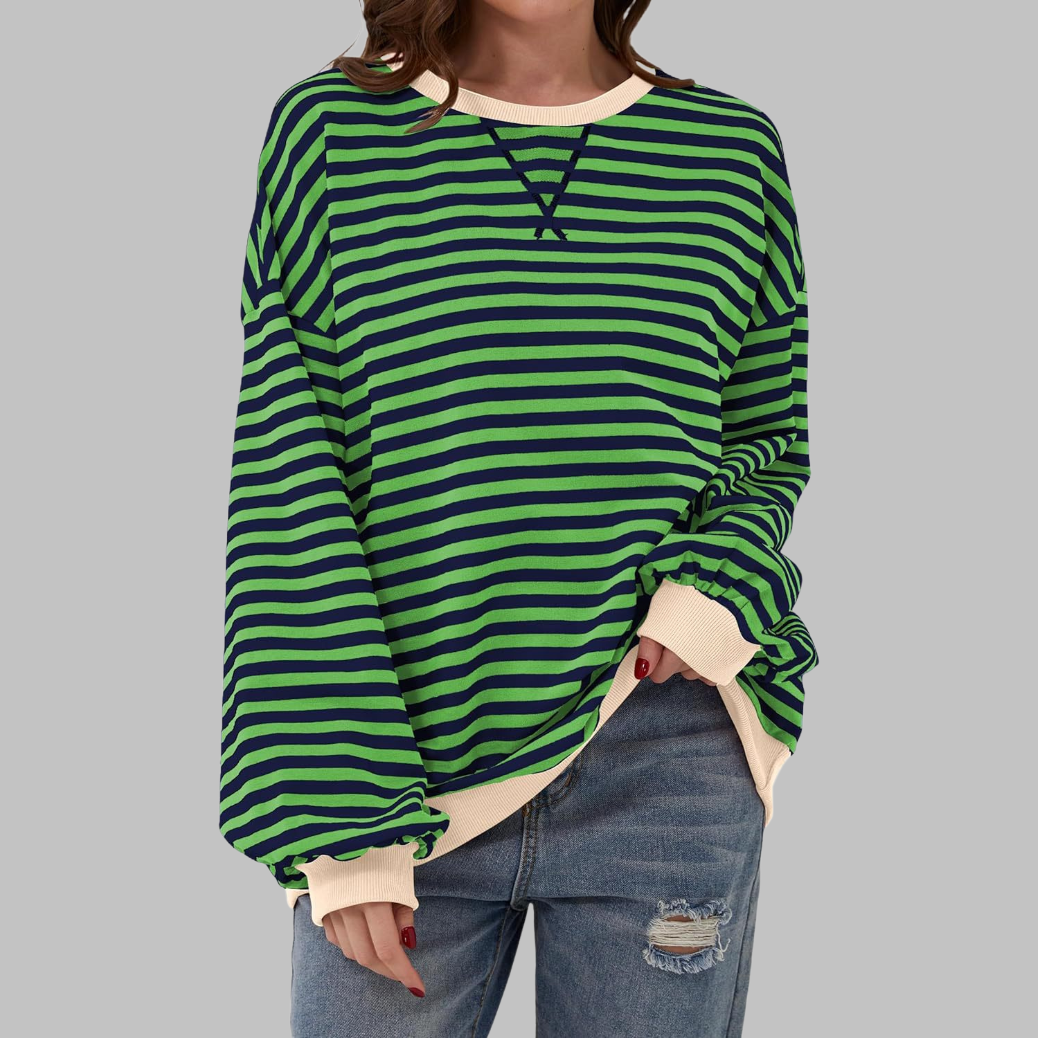 Elara Striped Sweater – women's sweaters