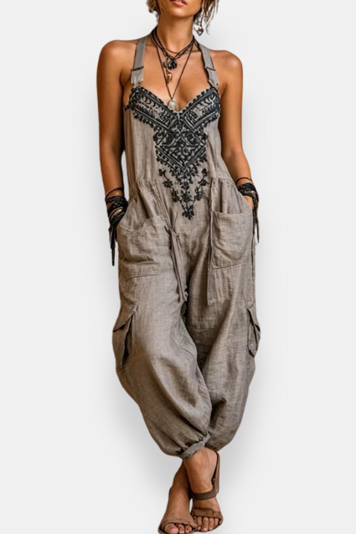 Giselina Embroidered Bohemian Jumpsuit – women's jumpsuits