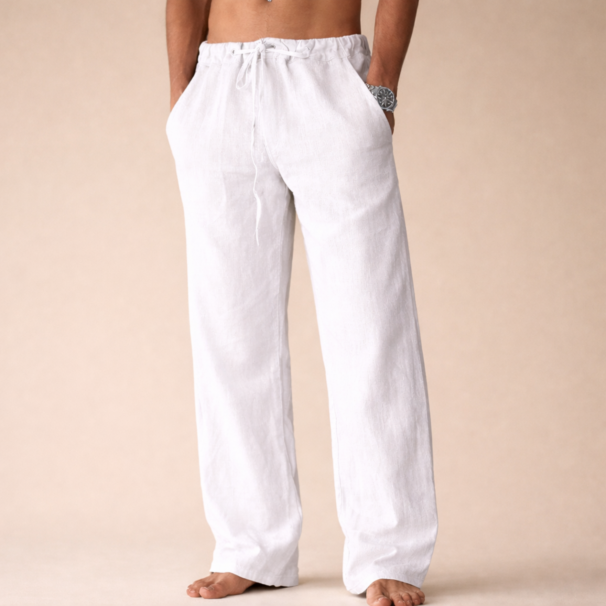 Men's casual linen pants in a relaxed fit – Avinos Milano