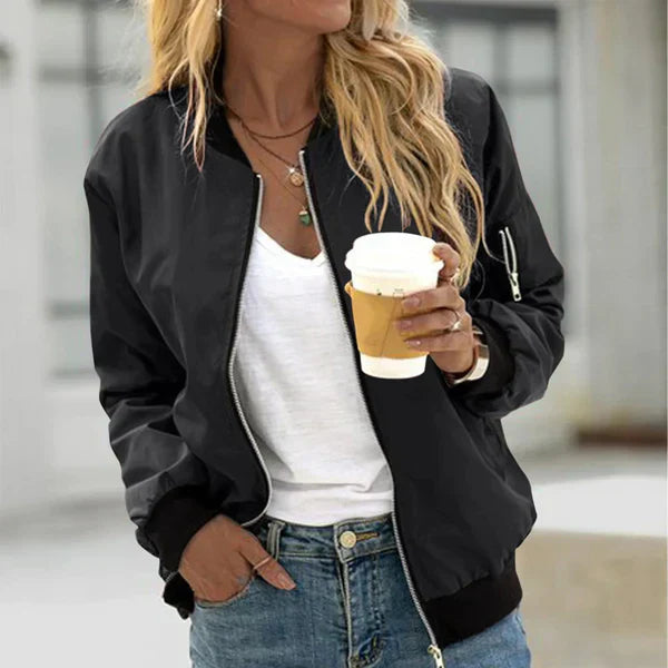 Women's casual zip-up bomber jacket – Avinos Milano