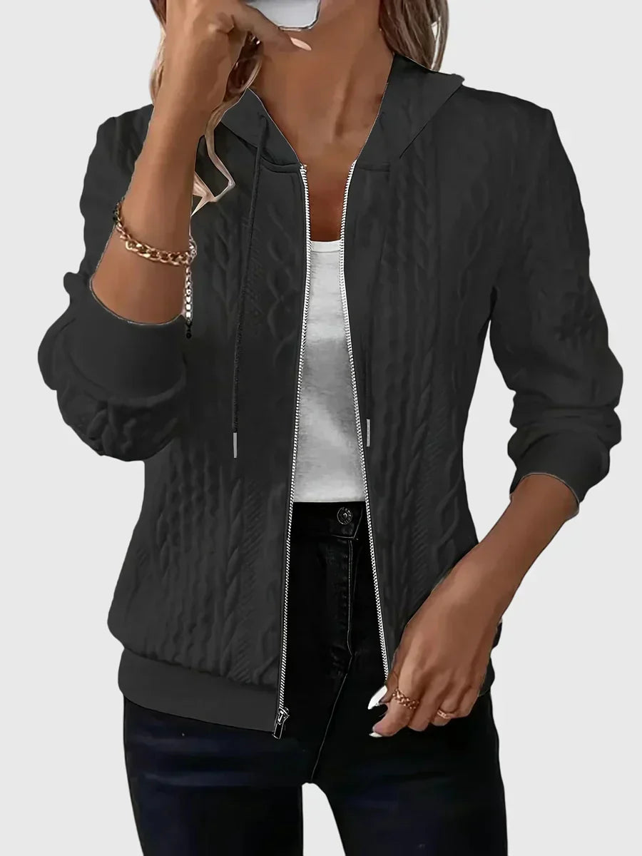 Lena Hoodie with Zipper – women's sweaters
