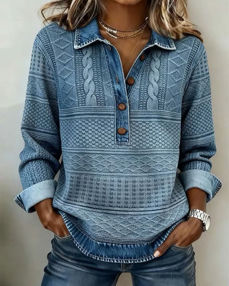Nivelle Half Button Sweater – women's sweaters
