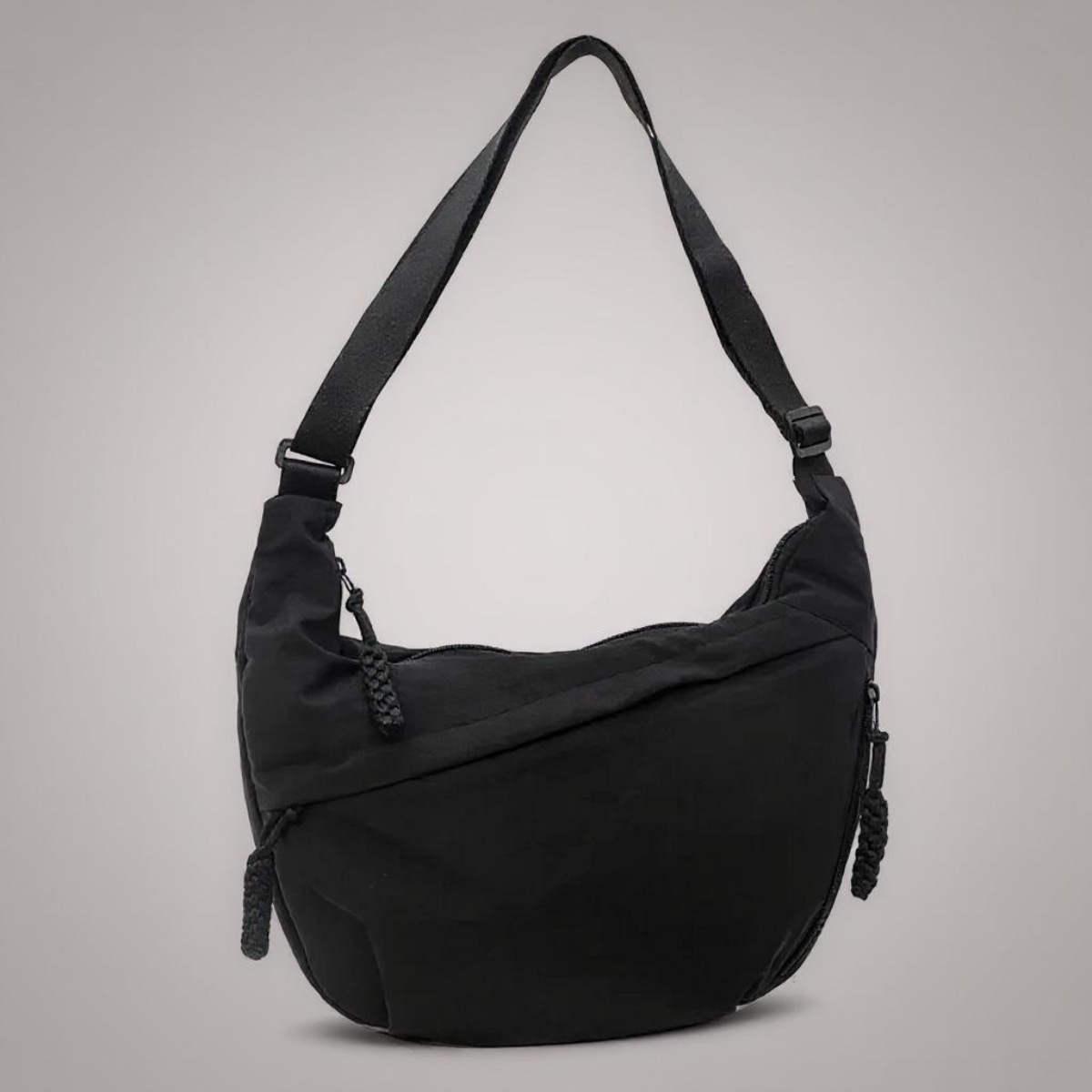 Luna Crescent Bag shown from the front on a plain background