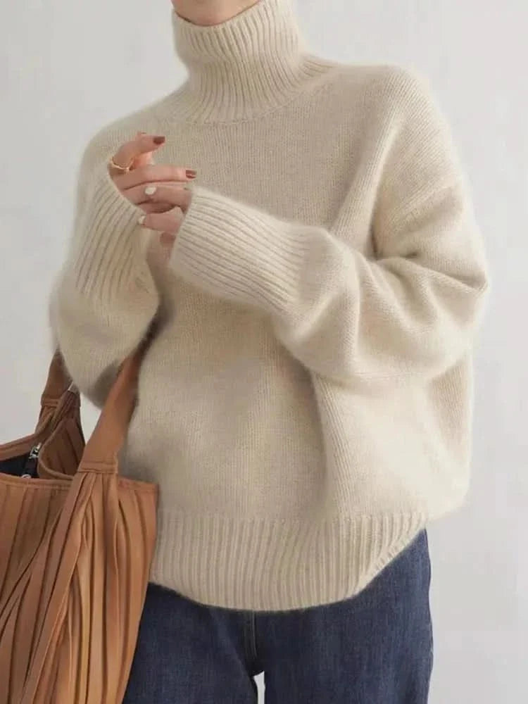 Isabella High Neck Cashmere Sweater – women's sweaters