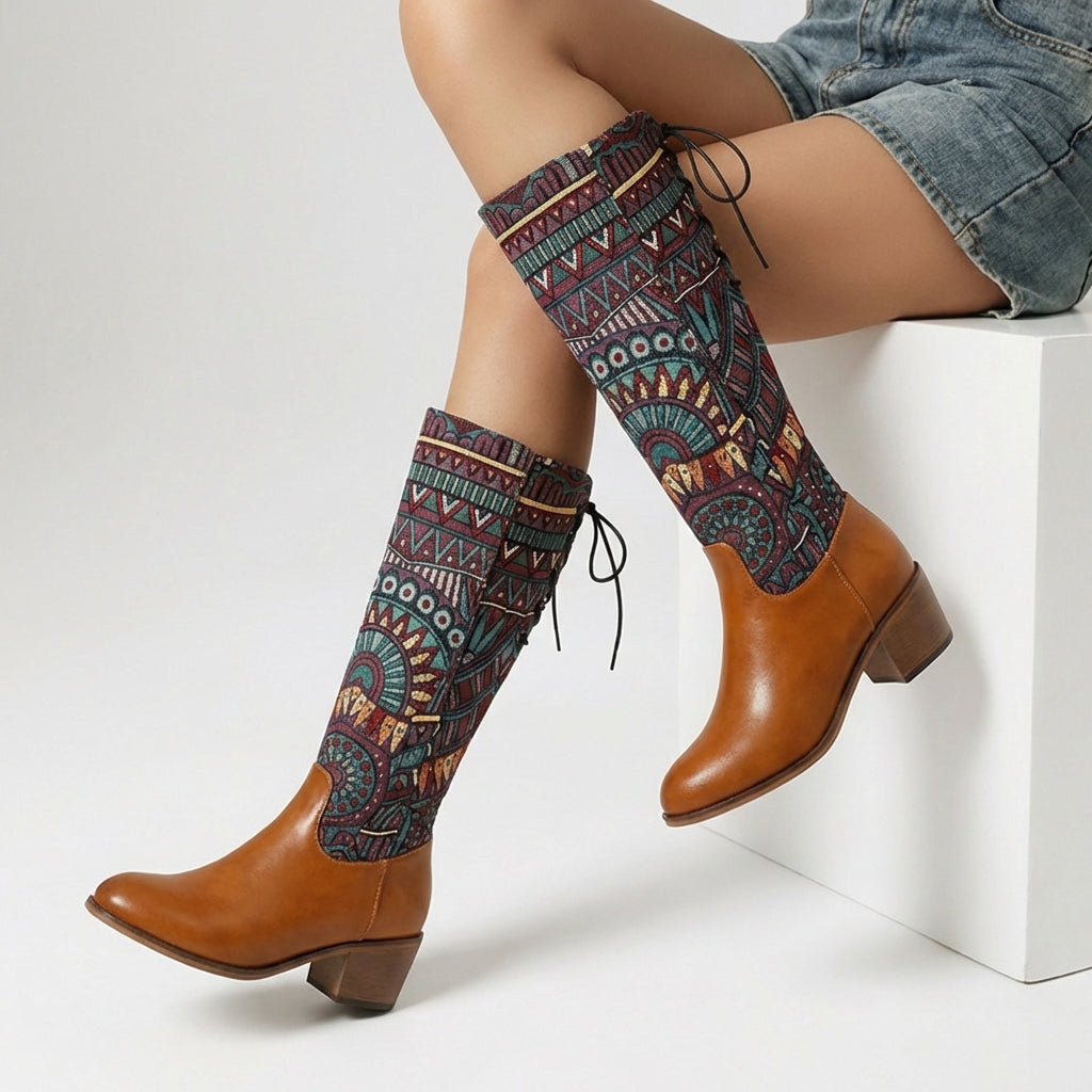 Avela Tapestry Ankle Boots – women's shoes