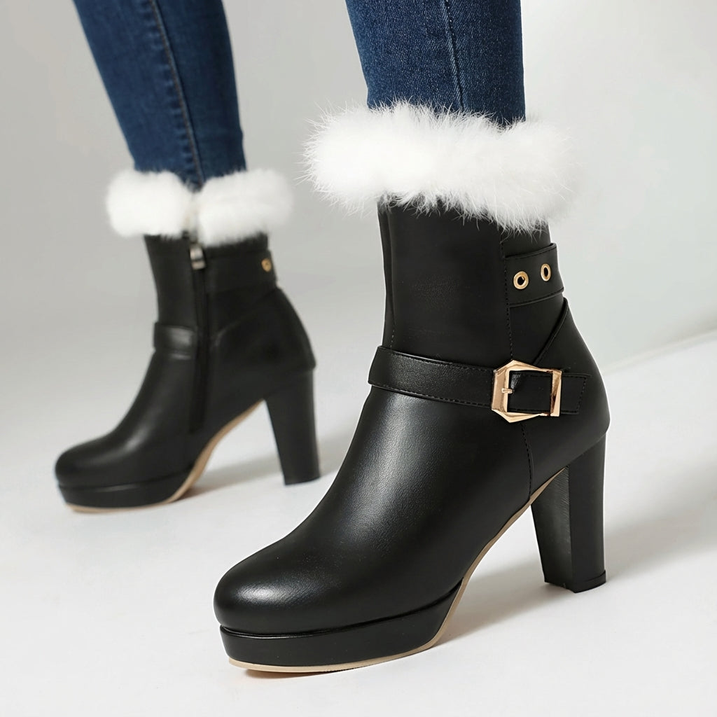Elisa Faux Fur Ankle Boots – women's shoes