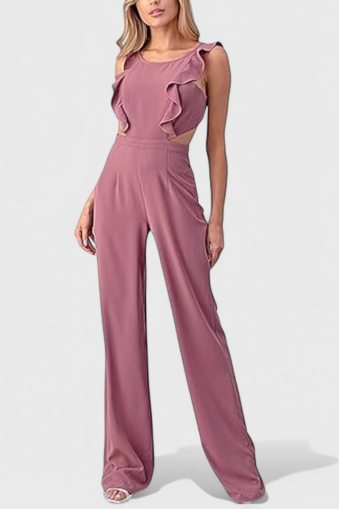 Chantal Cut Out Sleeveless Jumpsuit with Wide Leg Design – women's jumpsuits