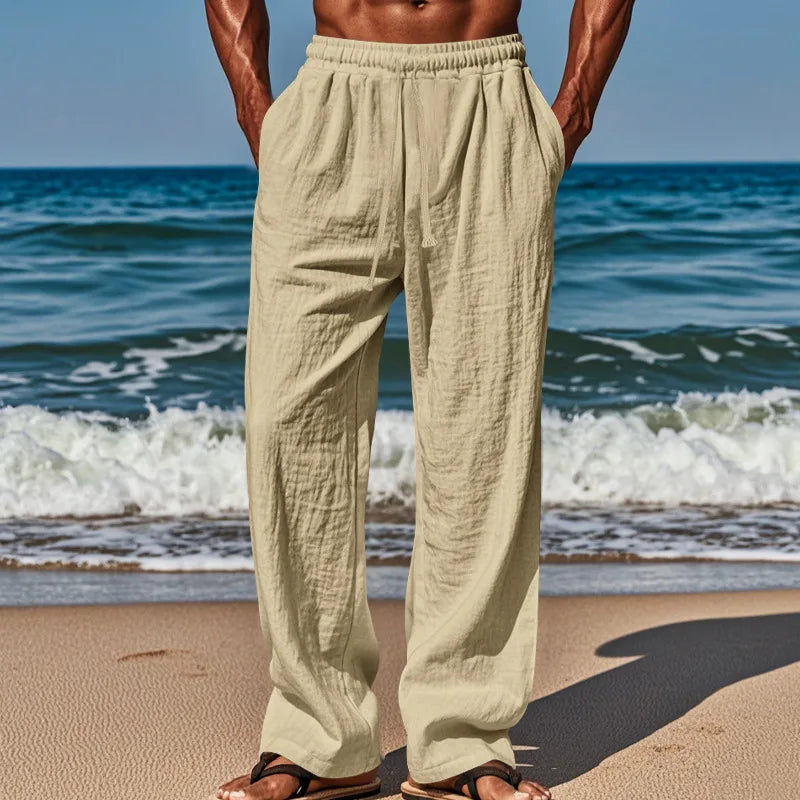 Men's comfortable linen pants with a relaxed fit – Avinos Milano