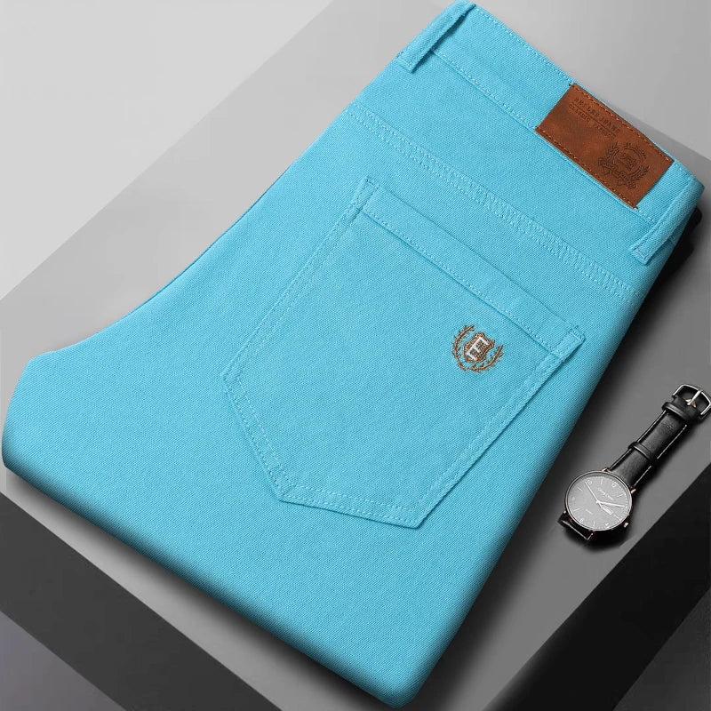 Men's elegant stretch denim jeans – Avinos Milano
