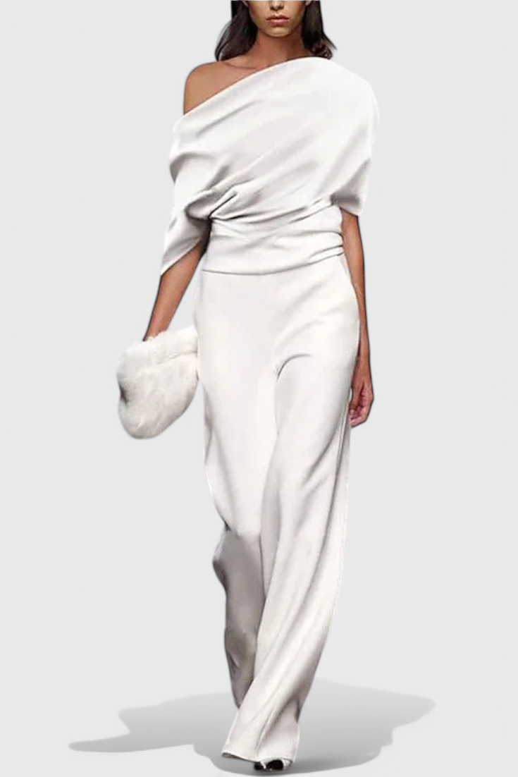 Agatha Wide Leg Fluid Jumpsuit with a Flattering Silhouette – women's jumpsuits