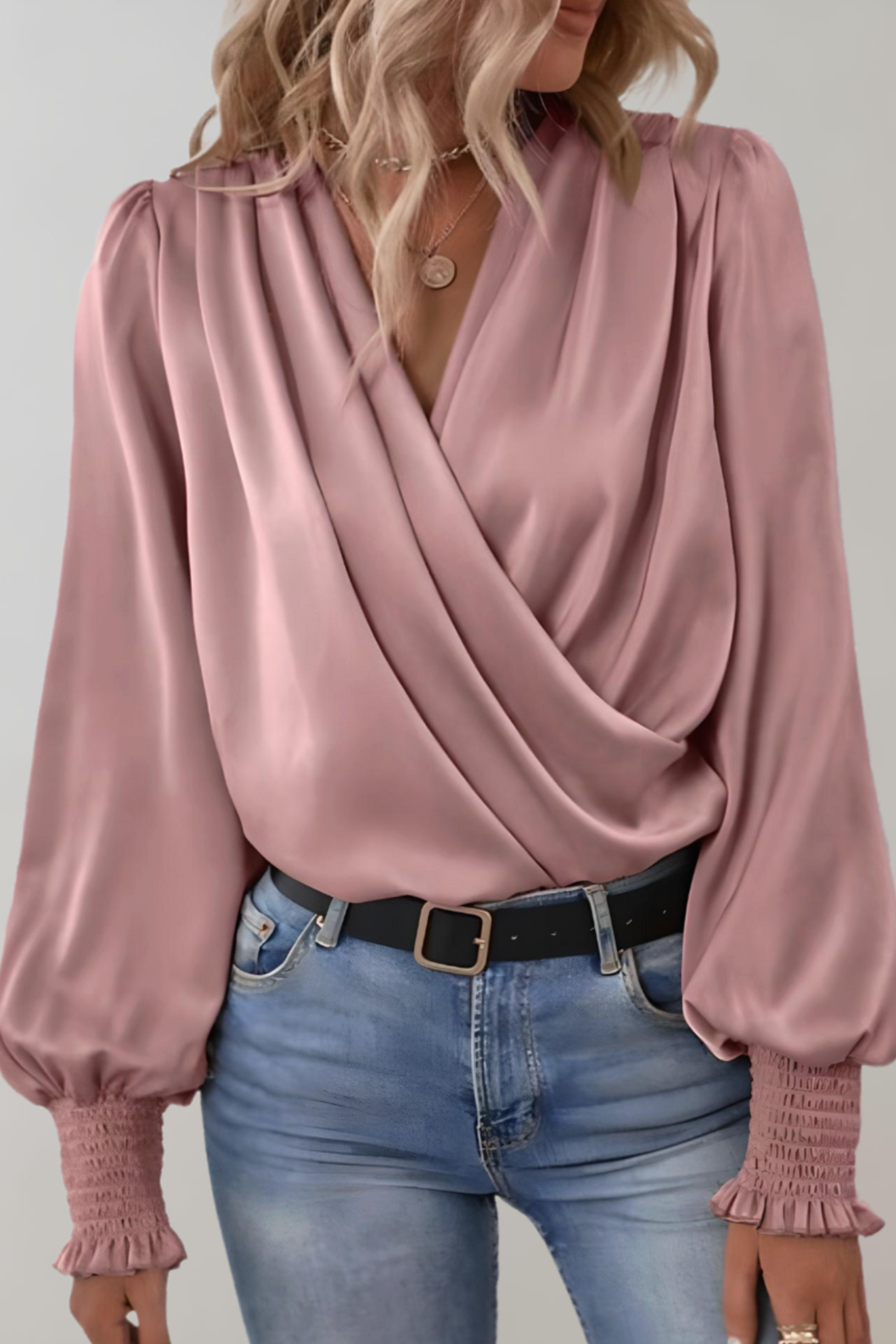 Quinn V Neck Long Sleeve Blouse – women's shirts