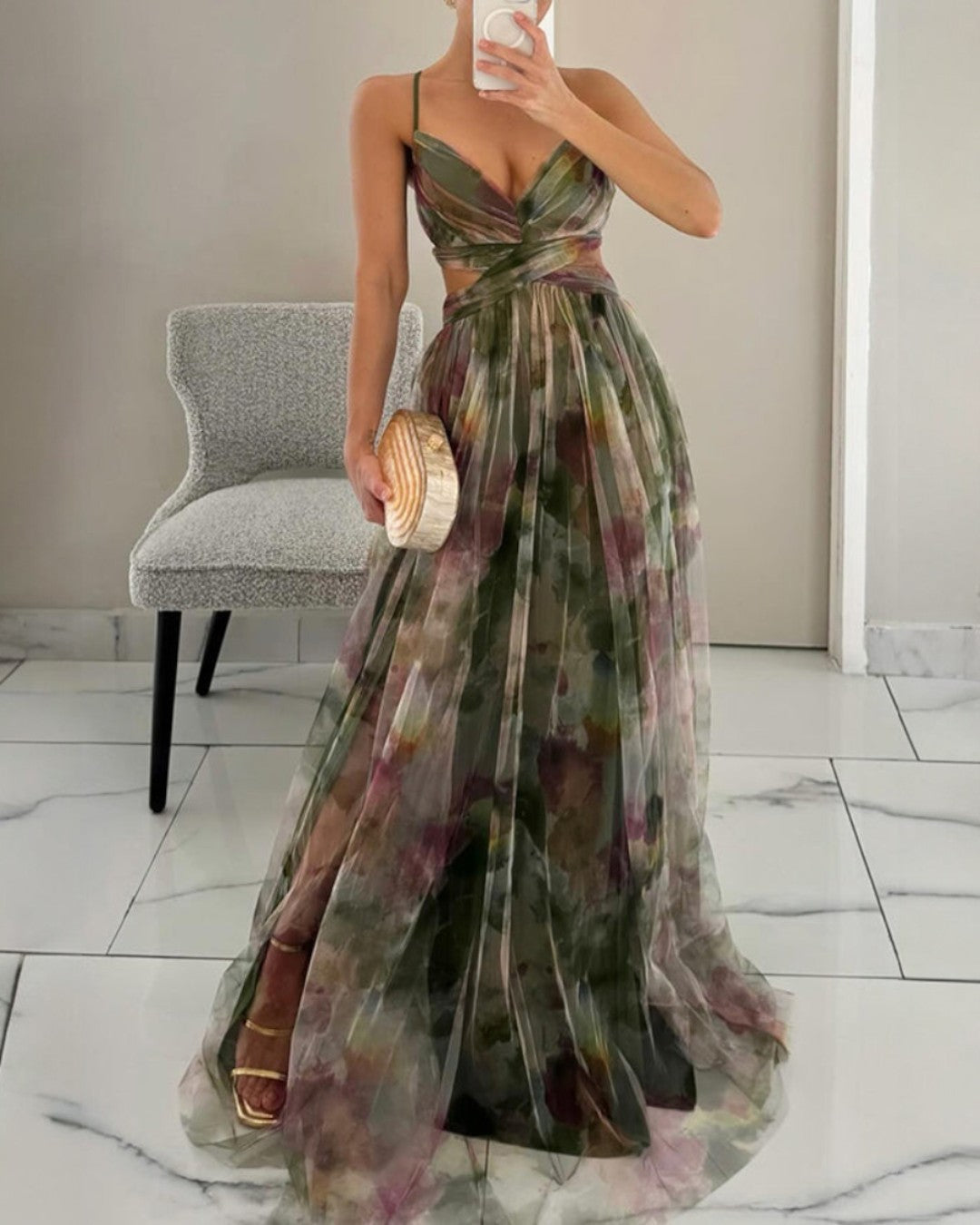 Giselle Captivating Floral Print Maxi Dress, view 6