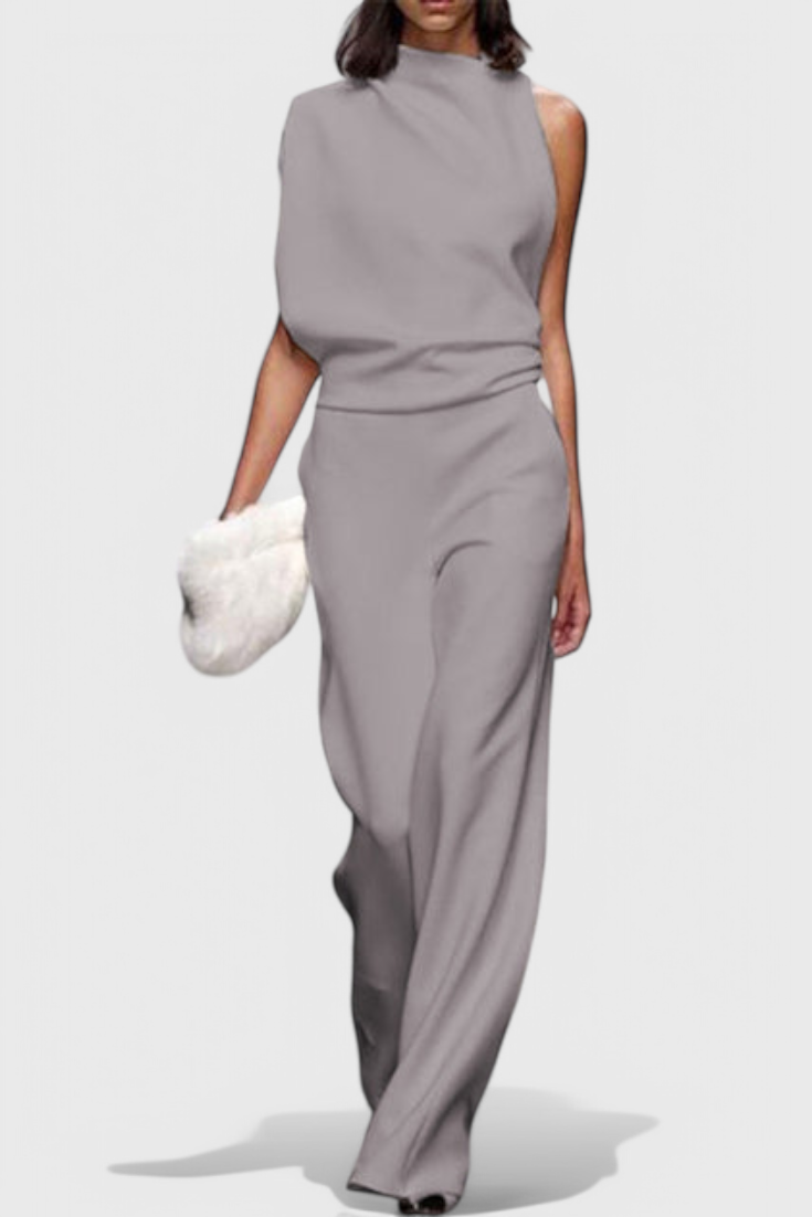 Agatha Wide Leg Fluid Jumpsuit with a Flattering Silhouette – women's jumpsuits, view 3