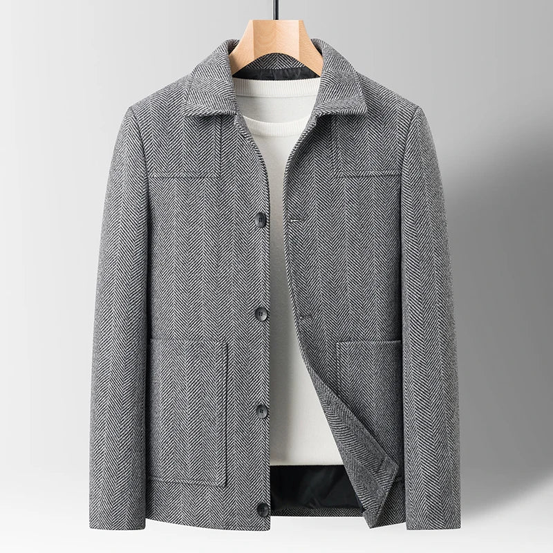 Luca men's elegant wool jacket, alternate view
