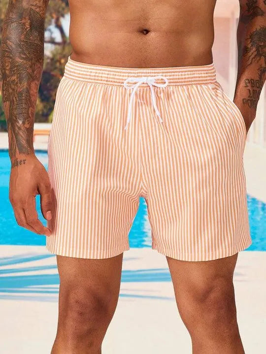 Swim men's elegant striped shorts – Avinos Milano