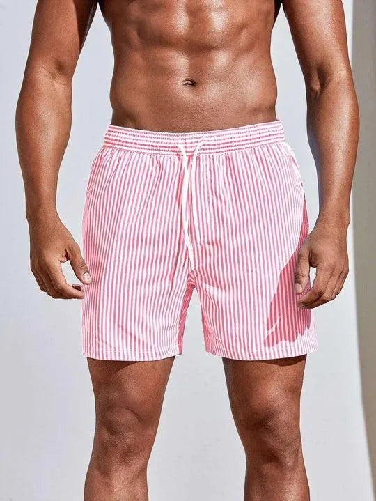 Swim men's elegant striped shorts, view 4