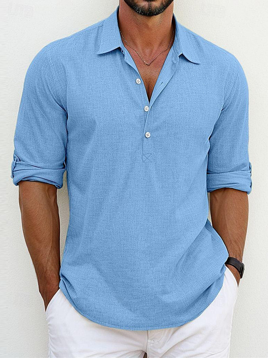 Alessandro men's linen shirt, alternate view