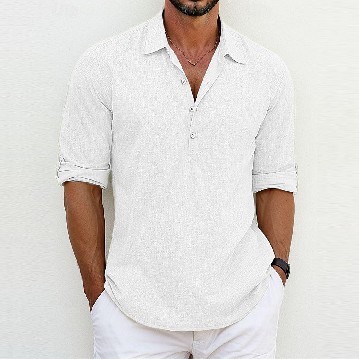 Alessandro men's linen shirt, additional view