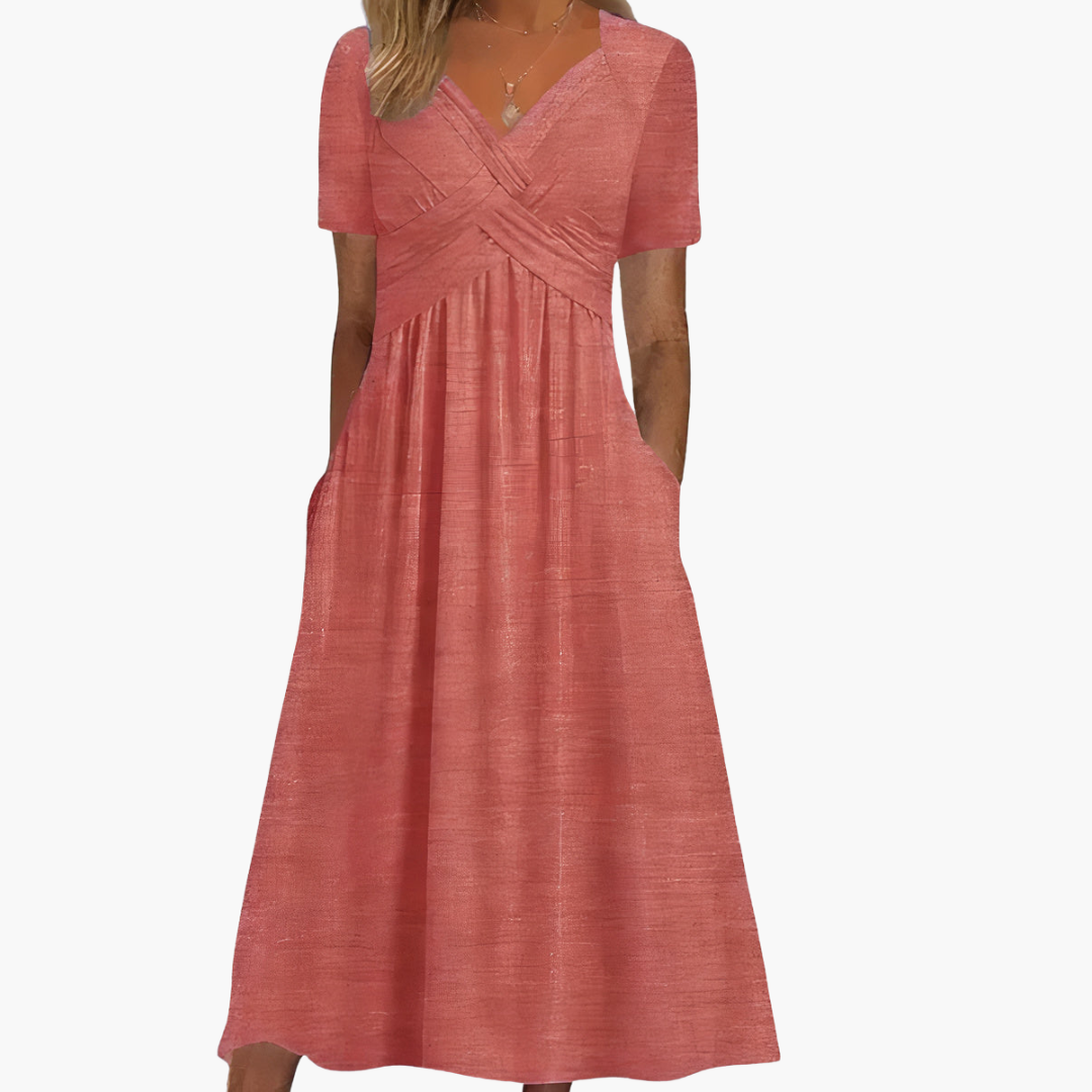 Allison women's v-neck dress, view 4