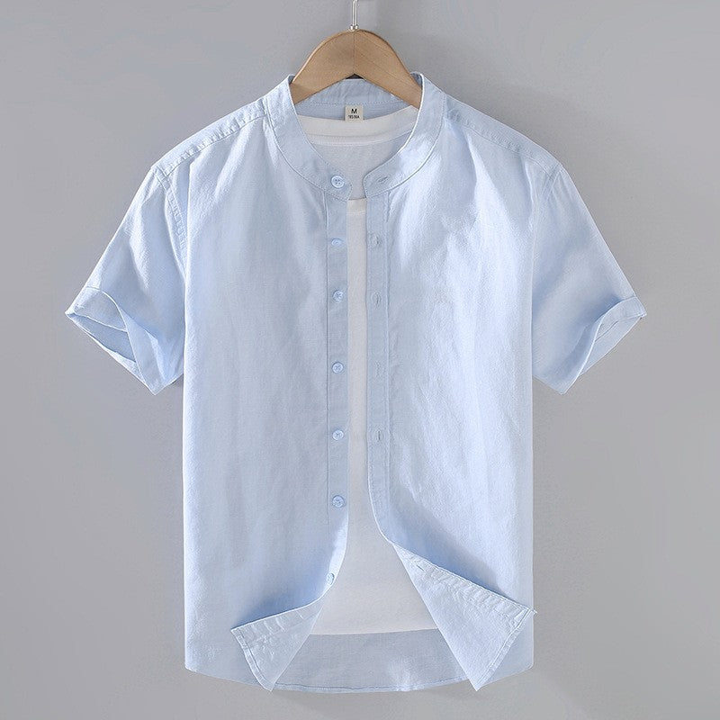 Men's linen shorts, alternate view