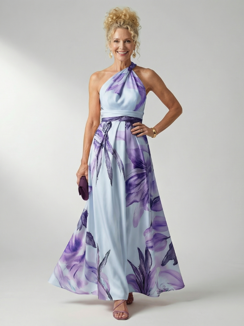 Amiel Light Floral Maxi Dress – women's dresses, view 5