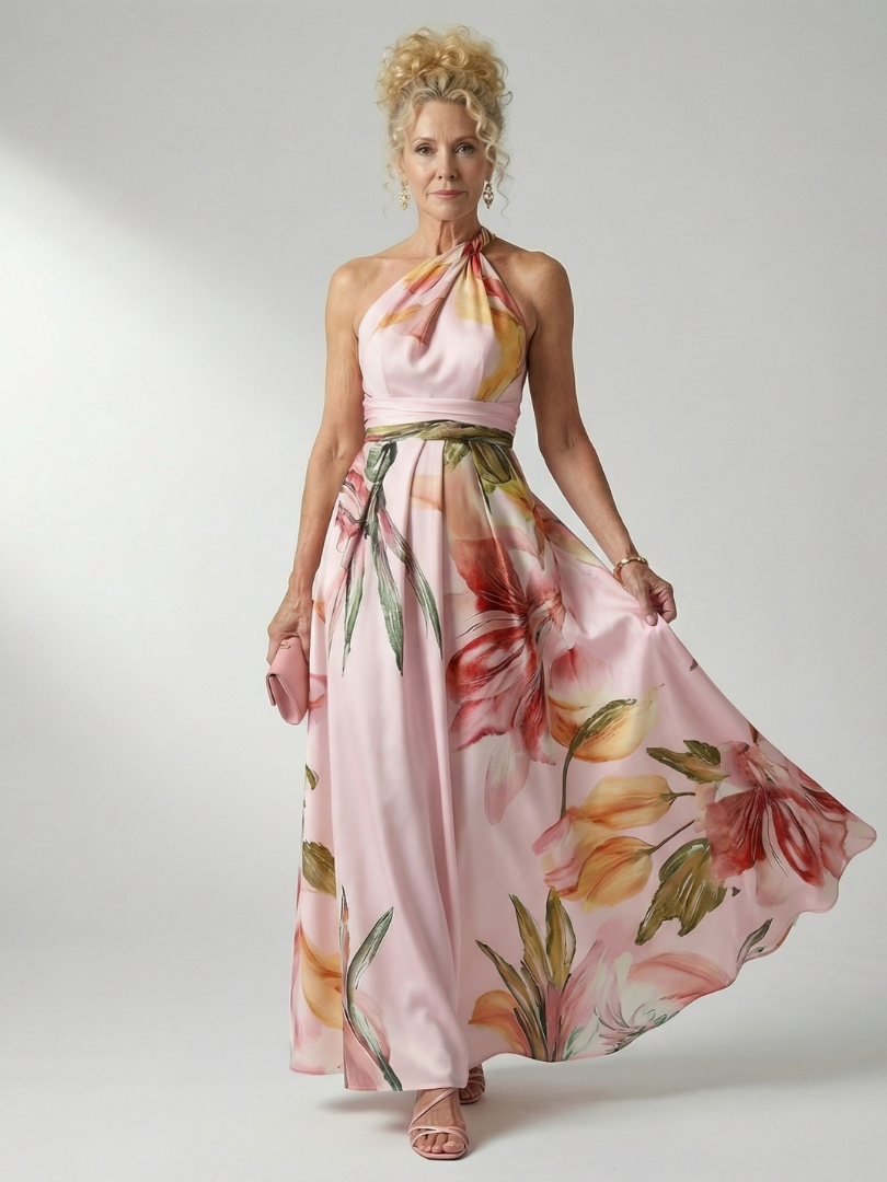 Amiel Light Floral Maxi Dress – women's dresses, view 8