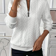 White Black Zipper / 2XL