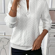 White with White  Zipper / 2XL