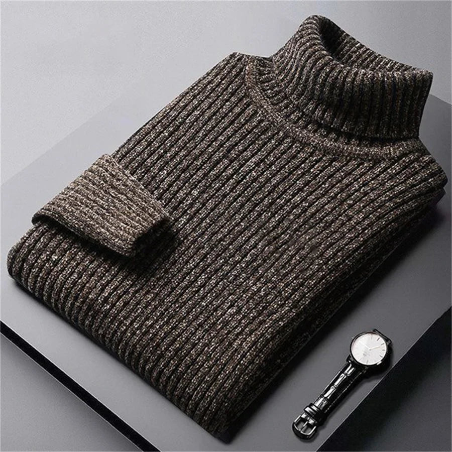 Men's elegant knitted turtleneck sweater – Avinos Milano