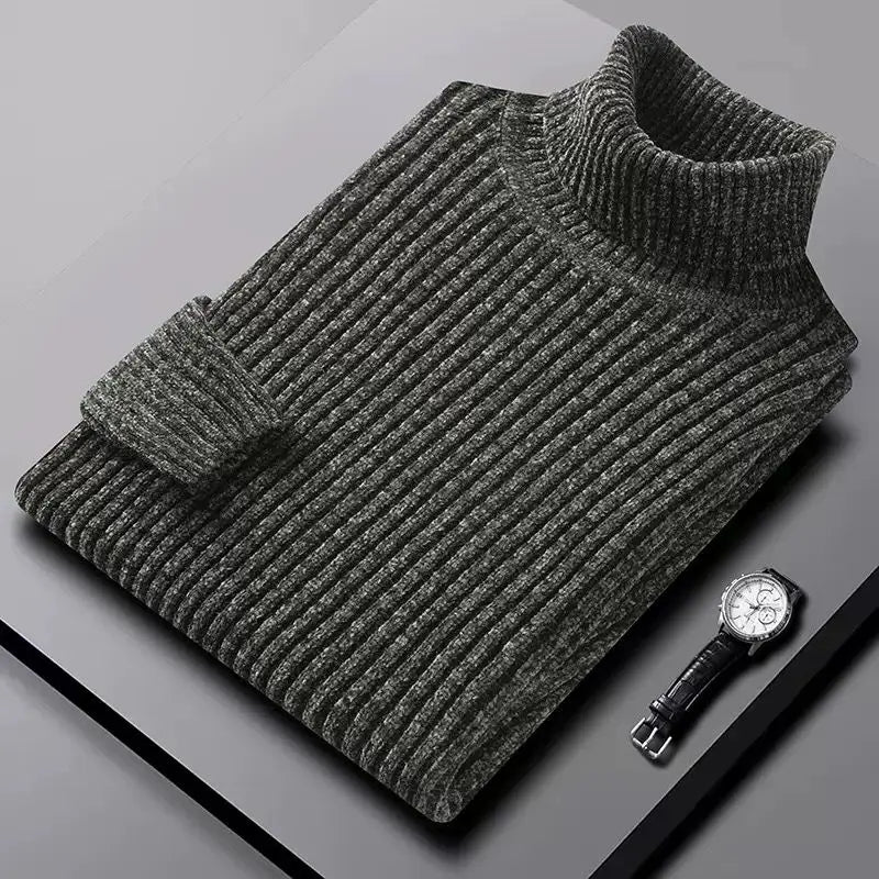 Men's elegant knitted turtleneck sweater, additional view