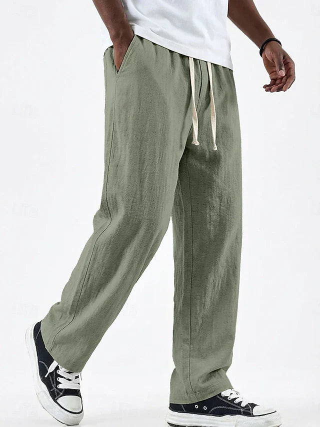 Stefano men's elegant linen pants, alternate view