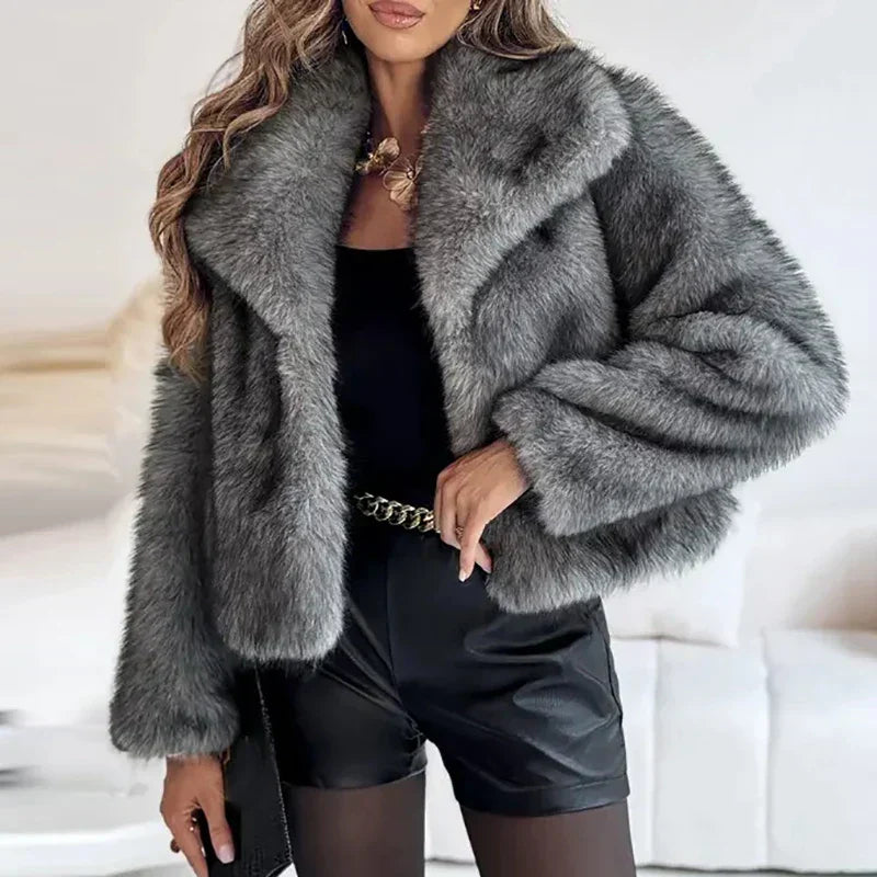 Faux women's relaxed jacket, view 4