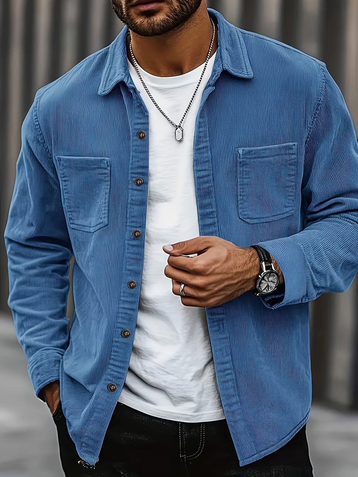 Men's corduroy cardigan, view 12
