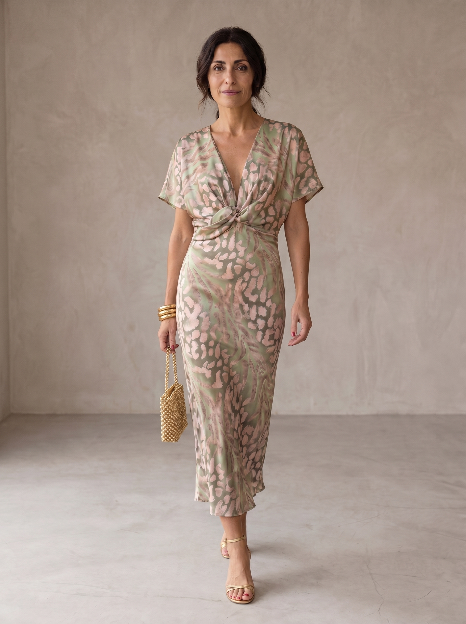 Antonella Graceful Dress Crafted from Lightweight, Flowing Fabric
