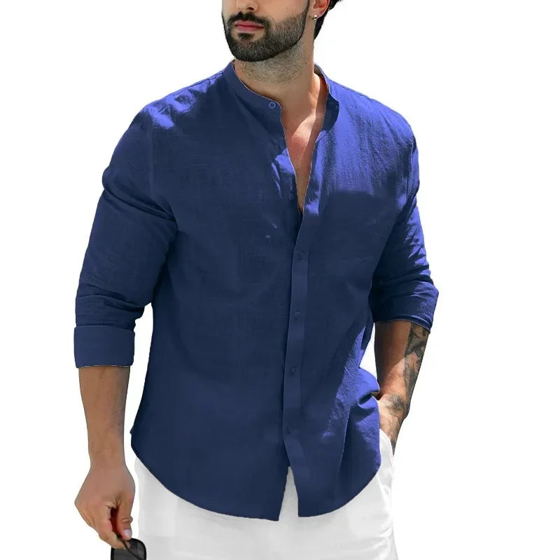 Antonio men's linen shirt, alternate view