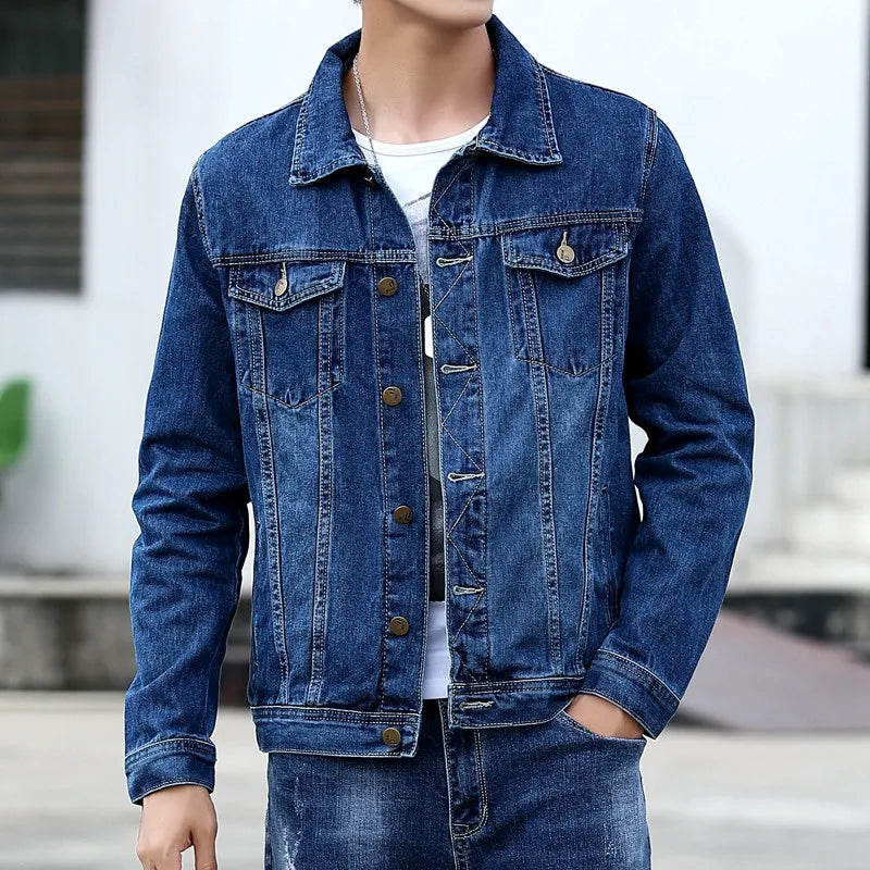 Emilio men's elegant denim jacket, view 4