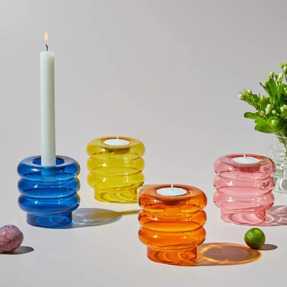 Arcobaleno holders with taper candles
