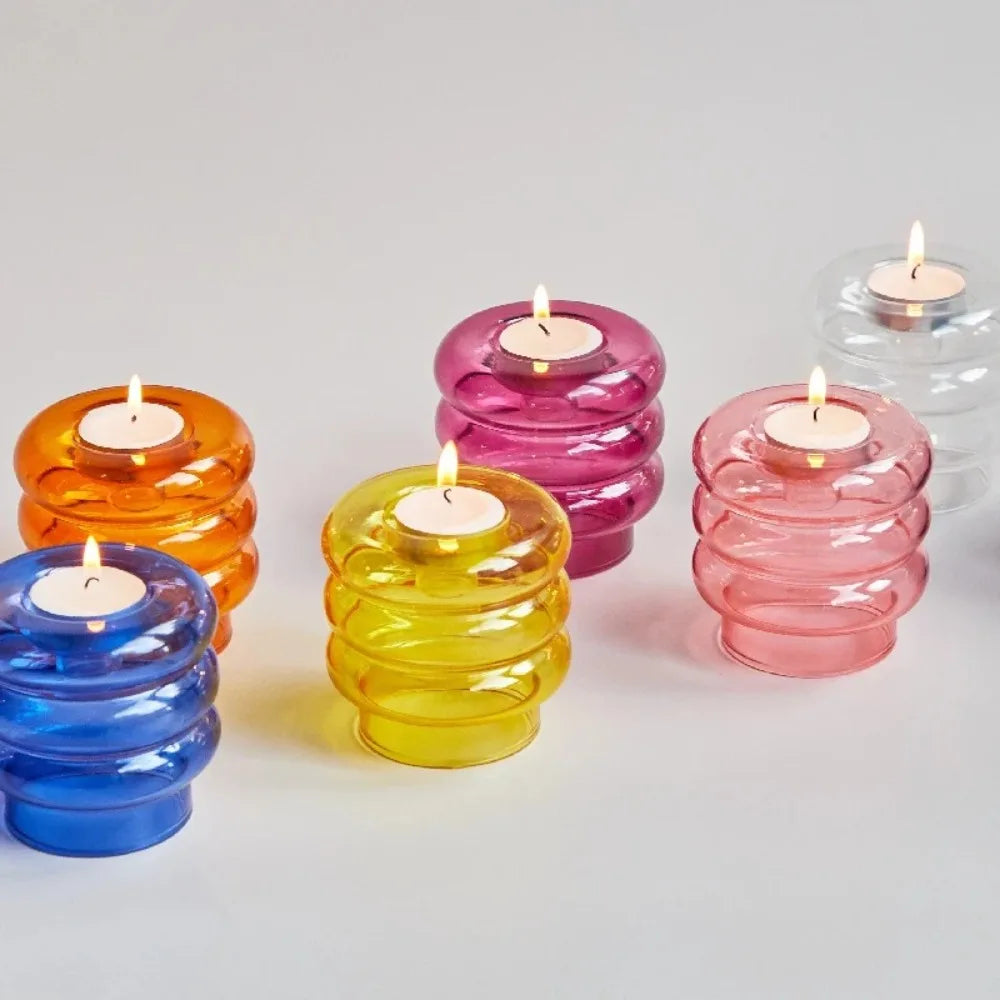Arcobaleno holders with tealights