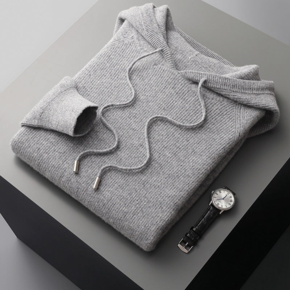 Arezzo men's wool hoodie, alternate view