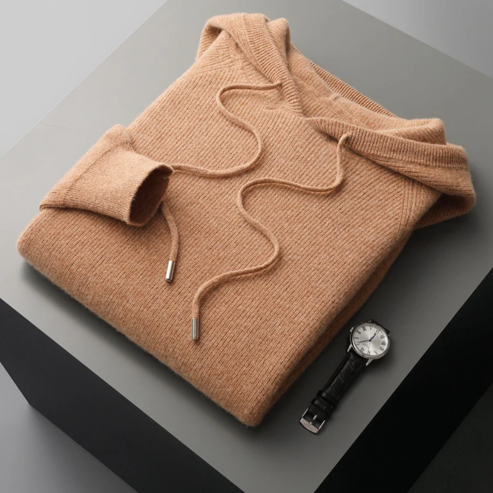 Arezzo men's wool hoodie, additional view