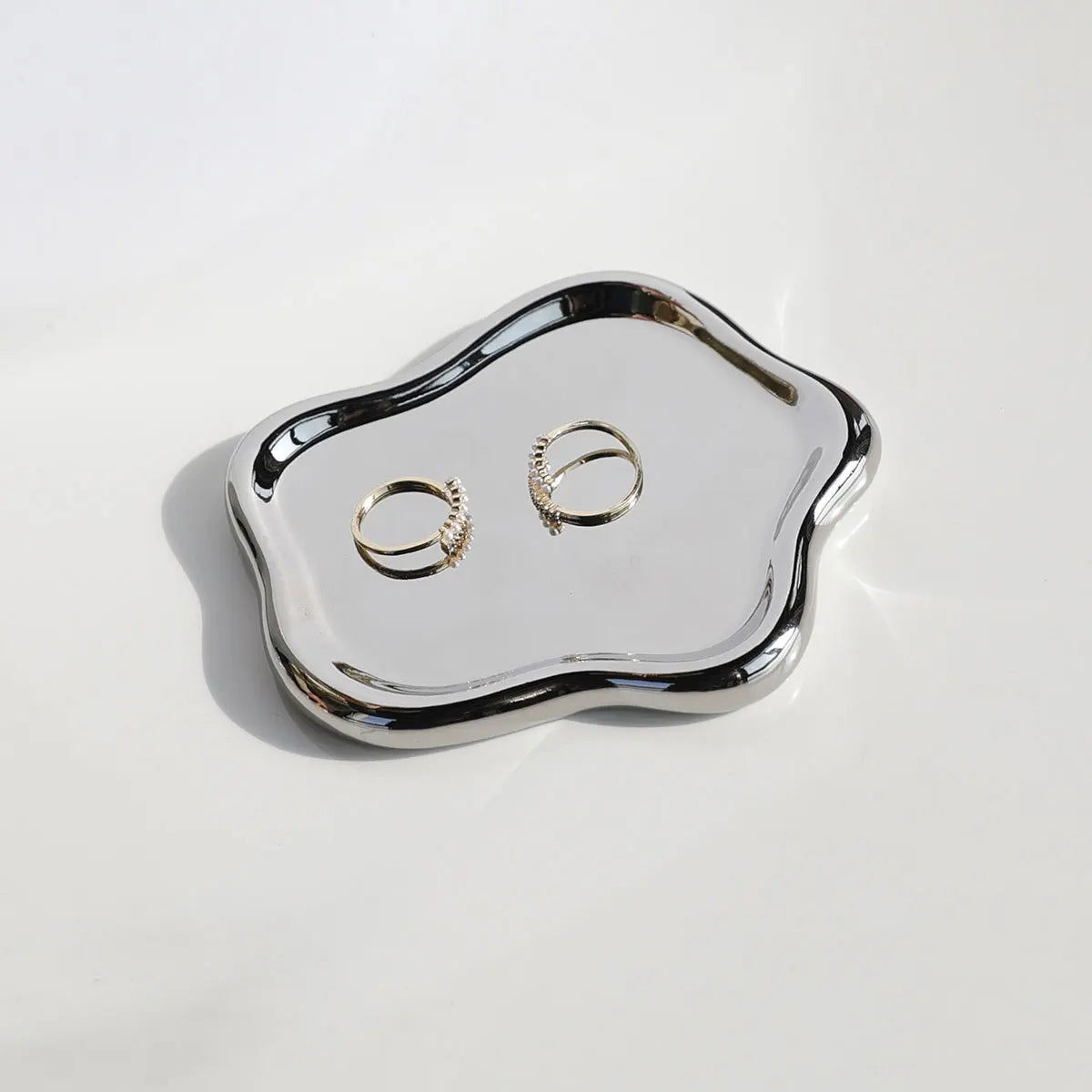 Argento silver jewelry dish with rings