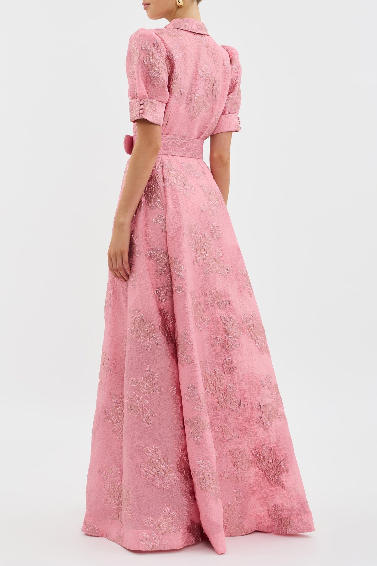 Aria Dress with Short Puff Sleeves – women's dresses, view 4