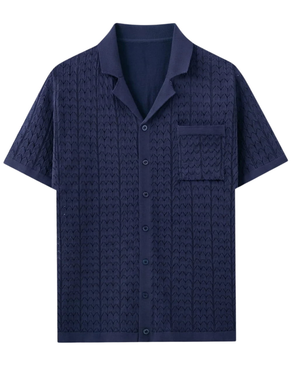 Men's elegant knit polo shirt, view 4