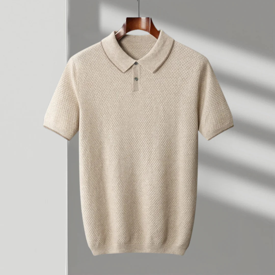 Aristo men's cashmere polo shirt, alternate view