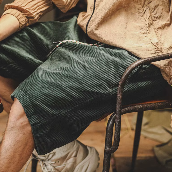Men's elegant corduroy shorts, alternate view